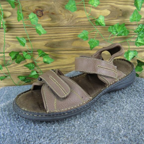 Dr. Scholl's Men's Ankle Strap Brown Leather‎ Size 10.5 Medium Used 2025 - Picture 1 of 7